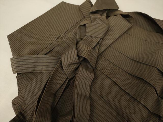 平和屋着物○男性 馬乗り袴 縞 正絹 逸品 AAAW5223br 平和屋着物○男性