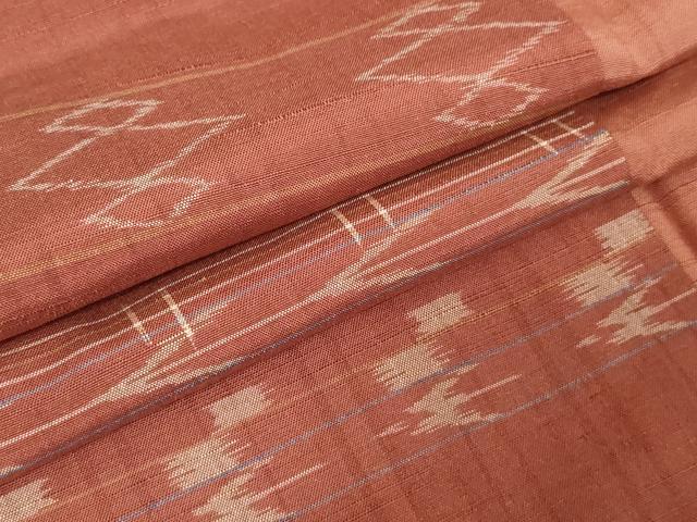 平和屋着物●本場琉球絣　紬　正絹　逸品　AAAW5226br