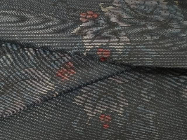 平和屋着物●本場大島紬　葡萄　正絹　逸品　AAAW5234br