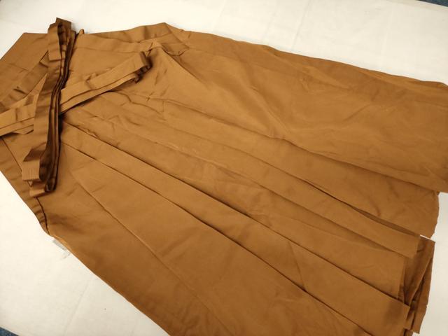 平和屋着物●男性　馬乗り袴　色無地　赭色　洗える着物　AAAW5241br