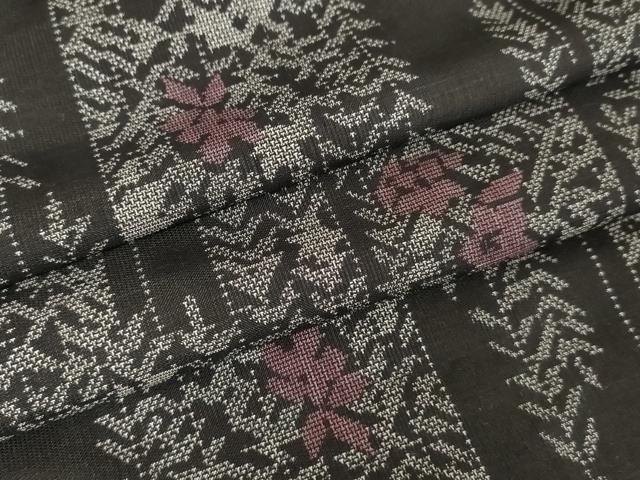 平和屋着物○本場大島紬 カタス9マルキ 正倉院花文 正絹 逸品