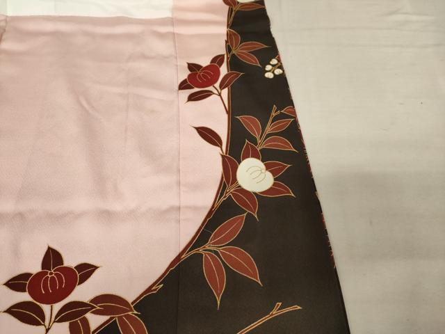 平和屋着物●豪華振袖　鹿の子橘文　金彩　そごう扱い　正絹　逸品　AAAW5277br 平和屋着物○豪華振袖 鹿の子橘文 金彩 そごう扱い 正絹 逸品 AAAW5277br