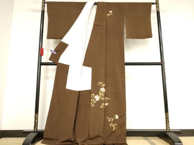 平和屋着物●銀座　志ま亀　訪問着　草花文　金彩　正絹　逸品　DAAS2260tw 平和屋着物○銀座 志ま亀 訪問着 草花文 金彩 正絹 逸品 DAAS2260tw