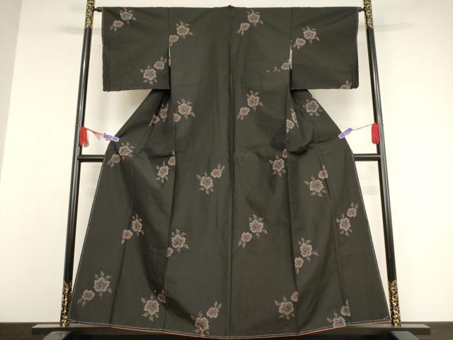 平和屋着物●上質な紬　舞花文　正絹　逸品　未使用　AAAW5296br 平和屋着物○上質な紬 舞花文 正絹 逸品 未使用 AAAW5296br