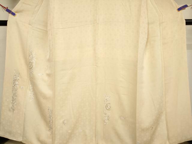 平和屋着物○訪問着 刺繍 正倉院花唐草文 金銀糸 正絹