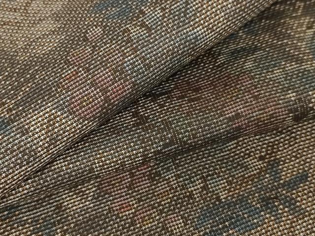 平和屋着物●本場大島紬　カタス7マルキ　枝花文　正絹　逸品　未使用　AAAW5320br