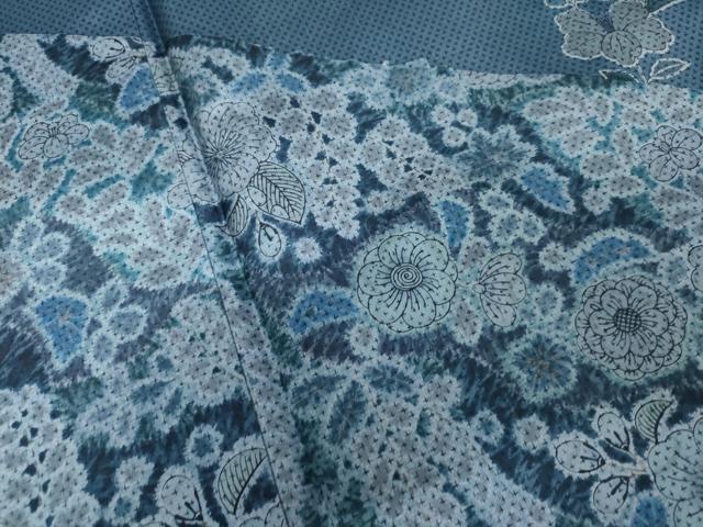 平和屋着物○本場染大島紬 訪問着 作家物 辻が花 正絹 逸品