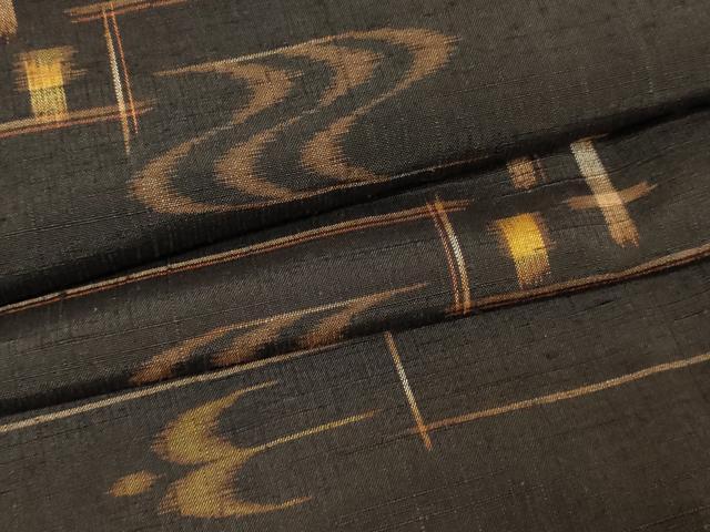 平和屋着物●上質な紬　流水飛鳥文　正絹　逸品　AAAW5324br