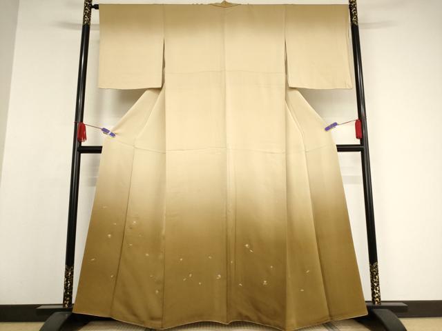 平和屋着物●訪問着　刺繍　舞花文　暈し染め　正絹　逸品　AAAW5338br