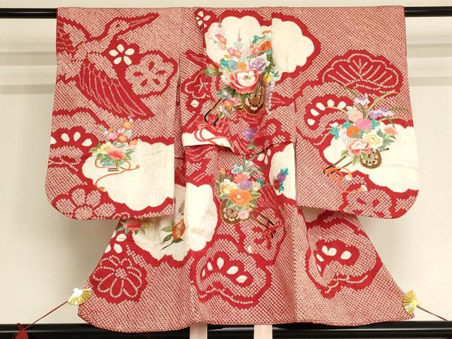 平和屋着物□訪問着 絞り 刺繍 熨斗目花文 金糸 金彩 正絹 逸品 AAAU5960sw