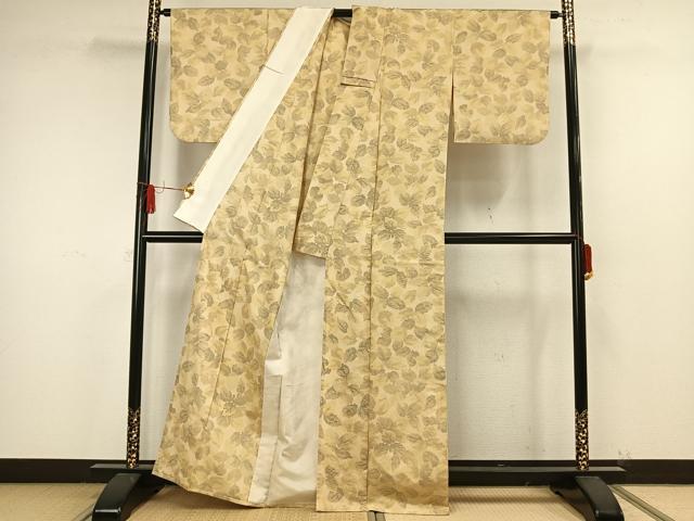 平和屋着物▽上質な紬　単衣　間道　正絹　逸品　AAAZ9495fy 平和屋着物▽上質な紬 単衣 間道 正絹 逸品 AAAZ9495fy