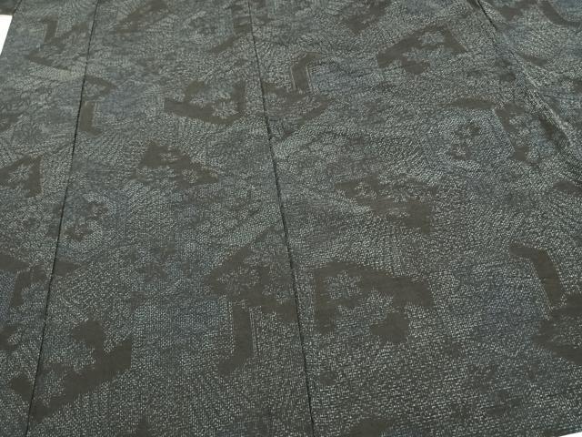 平和屋着物▽結城紬　単衣　亀甲花文　正絹　逸品　AAAW7574fy 平和屋着物▽結城紬 単衣 亀甲花文 正絹 逸品 AAAW7574fyの通販はau