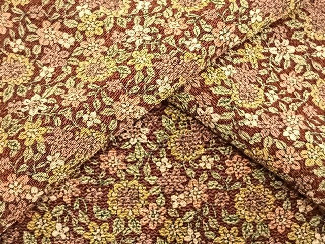 平和屋着物▽上質な小紋 単衣 吉祥間道 鬼しぼ縮緬 正絹