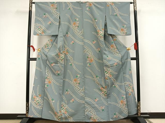 平和屋着物▽小紋 単衣 辻が花 暈し染め 洗える着物 DAAV9680sf