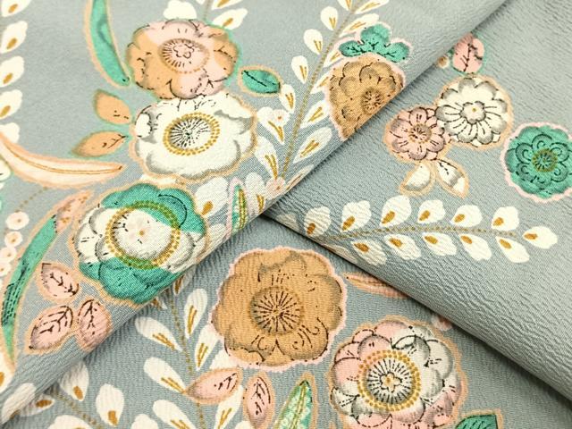 平和屋着物▽小紋　単衣　辻が花　洗える着物　AAAW7601fy