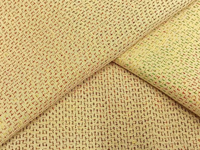 平和屋着物▽上質な紬　単衣　霞文　正絹　逸品　AAAW7620fy