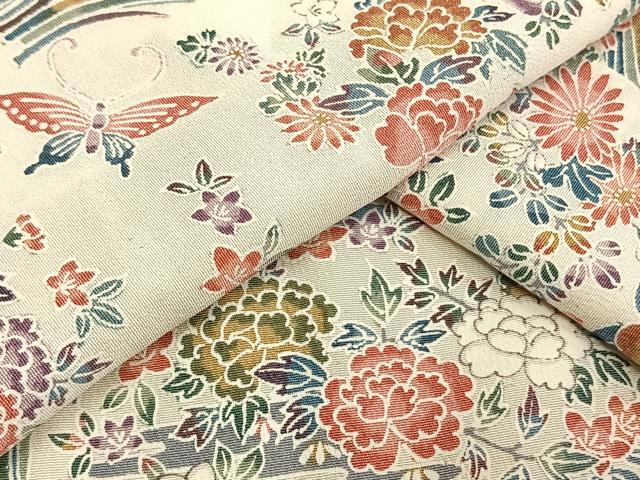 平和屋着物▽上質な紬 単衣 船 正絹 逸品 DAAS0775az