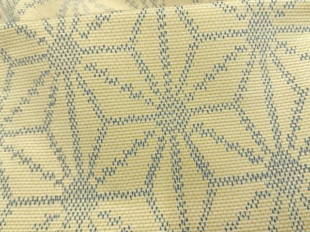 平和屋着物▽上質な紬　単衣　麻の葉文様　正絹　逸品　AAAW7647fy 平和屋着物▽上質な紬 単衣 麻の葉文様 正絹 逸品 AAAW7647fy 平和屋