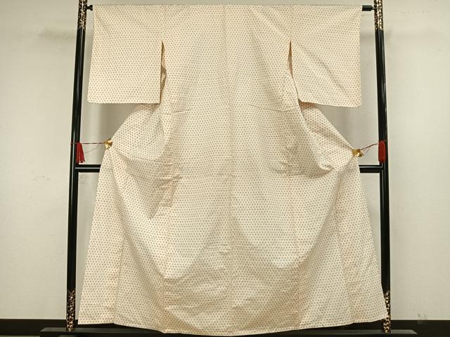 平和屋着物▽上質な紬 単衣 十字絣 正絹 逸品 未使用 AAAW7703fyの通販