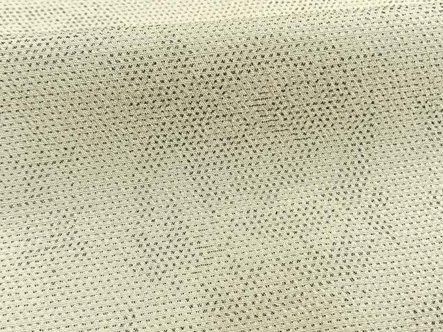 平和屋着物▽本塩沢 単衣 セラミック染 丸文 証紙付き 正絹 逸品 未