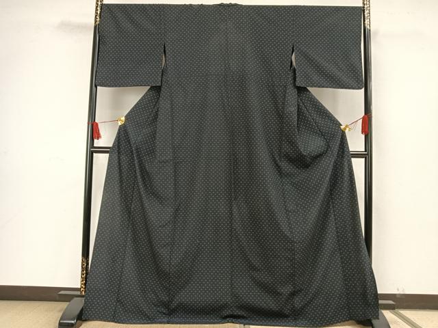 平和屋着物▽本塩沢　単衣　十字絣　正絹　逸品　DAAV3128du 平和屋着物▽本塩沢 単衣 十字絣 正絹 逸品 DAAV3128du