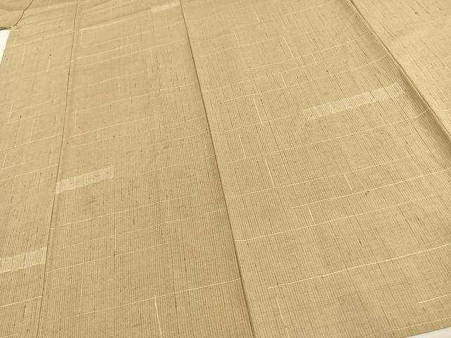 平和屋着物▽上質な紬 単衣 幾何学文様 正絹 逸品 AAAW7742fy