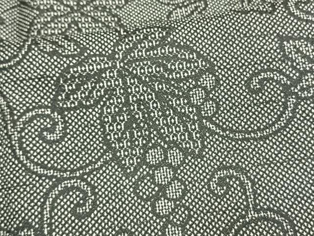 平和屋着物▽小紋　単衣　葡萄　黒地　洗える着物　AAAW7749fy 平和屋着物▽小紋 単衣 葡萄 黒地 洗える着物 AAAW7749fy