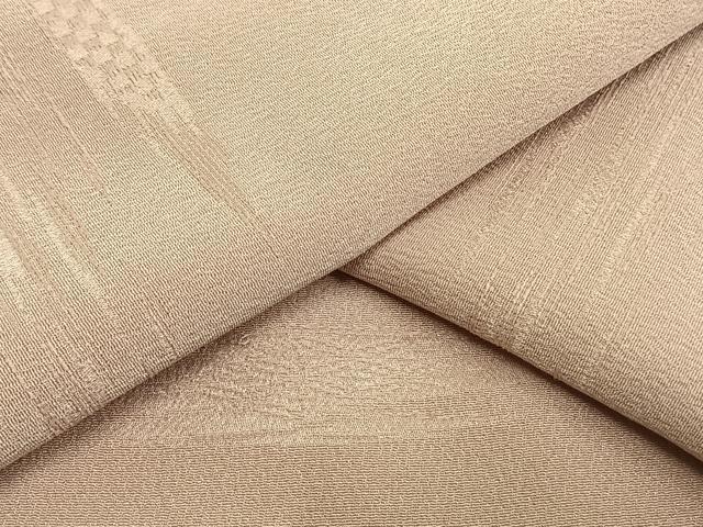 平和屋着物▽色無地　単衣　霞地紋　灰桜色　洗える着物　AAAW7810fy