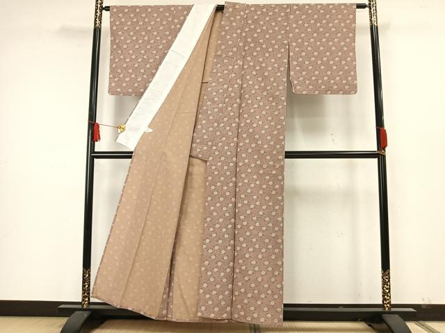 平和屋着物▽小紋　単衣　草花文　洗える着物　AAAW7815fy 平和屋着物▽小紋 単衣 草花文 洗える着物 AAAW7815fy