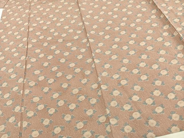 平和屋着物▽小紋 単衣 草花文 洗える着物 AAAW7815fy