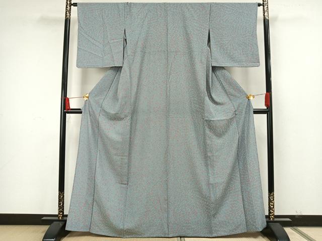 平和屋着物▽小紋　単衣　草花文　洗える着物　AAAW7816fy 平和屋着物▽小紋 単衣 草花文 洗える着物 AAAW7816fy