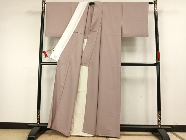 平和屋着物▽洗える最高級着物 ＜英＞はなぶさ謹製 色無地 単衣 枯野