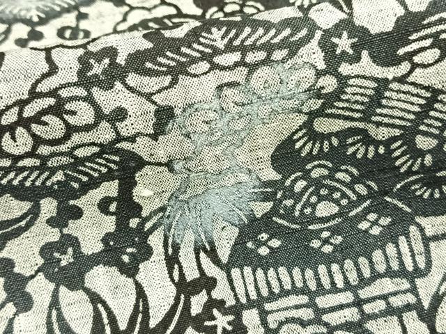 平和屋着物▽上質な小紋 単衣 紬地 風景文 正絹 逸品 AAAW7823fy