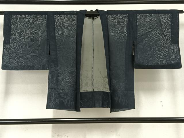 新品 未使用 西陣 正絹 袋帯 市松格子リバーシブル 9寸 金糸 正倉院 黒青系