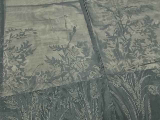 平和屋着物▽羽織 スリーシーズン 春夏秋 塵除け 紗 草花文 正絹