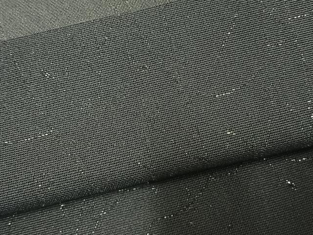 平和屋着物▽羽織 スリーシーズン 春夏秋 塵除け 紗 草木文 黒地 銀糸