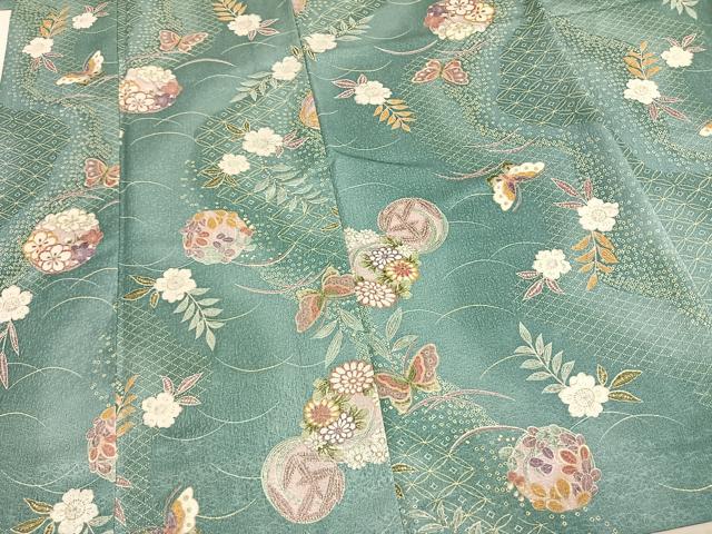 平和屋着物▽小紋 単衣 辻が花 洗える着物 AAAW7601fy