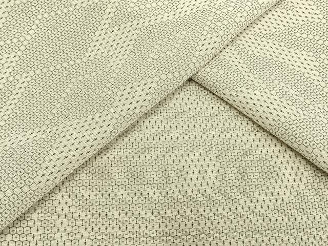 平和屋着物▽本塩沢　単衣　110亀甲　吉祥文　正絹　逸品　AAAW7848fy