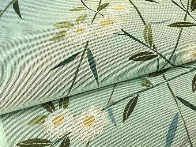 平和屋着物▽訪問着　無双　紗袷　紗×紗　手描き　草花文　金彩　正絹　逸品　AAAW7850fy_5