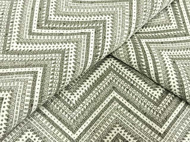 平和屋着物▽小紋　単衣　幾何学文様　洗える着物　AAAW7855fy