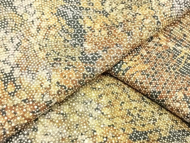 平和屋着物▽本場染大島紬　江戸小紋　単衣　霞文　正絹　逸品　AAAW7871fy