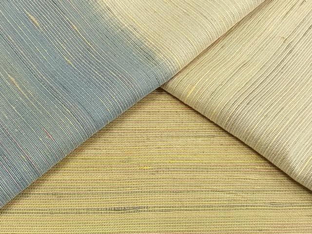 平和屋着物▽紅花紬　米沢　単衣　霞文　正絹　逸品　AAAW7890fy