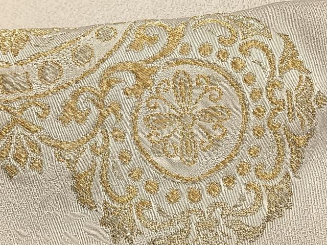 平和屋着物▽訪問着 単衣 吉祥花文 金銀糸 正絹 逸品 AAAW7893fy