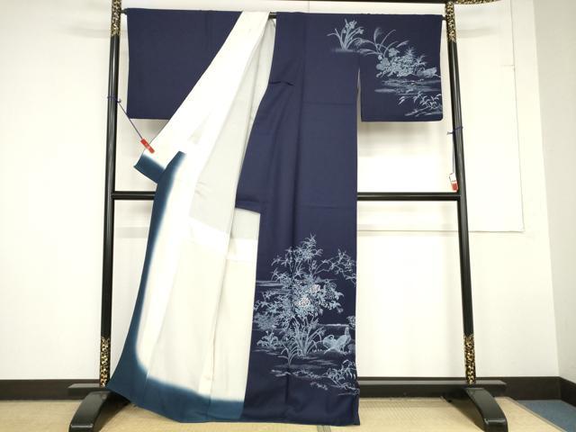 平和屋着物●訪問着　刺繍　花鳥文　正絹　逸品　AAAW8139ma 平和屋着物○訪問着 刺繍 花鳥文 正絹 逸品 AAAW8139ma