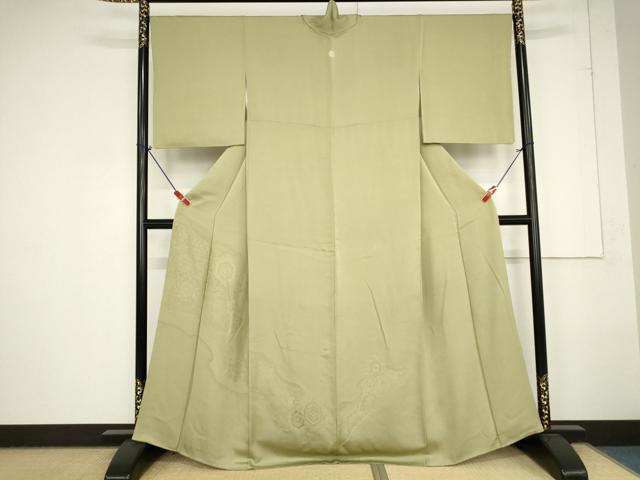 平和屋着物●無地絵羽訪問着　道長亀甲文　木蘭色　正絹　逸品　AAAW8145ma