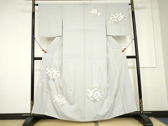 平和屋着物■訪問着　草花文　金彩　正絹　逸品　AAAW8211ma