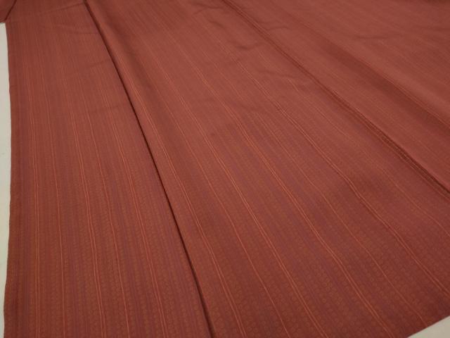 平和屋着物▽上質な小紋 単衣 縞 正絹 逸品 AAAW8567st