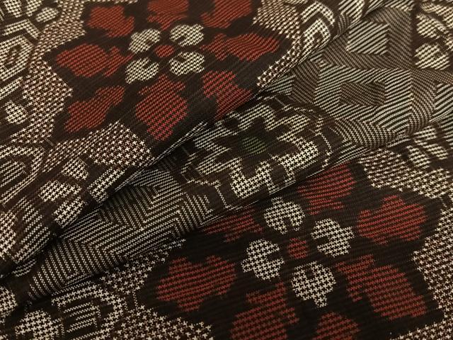 平和屋着物●本場大島紬　龍郷絣　正絹　逸品　AAAW9121zg