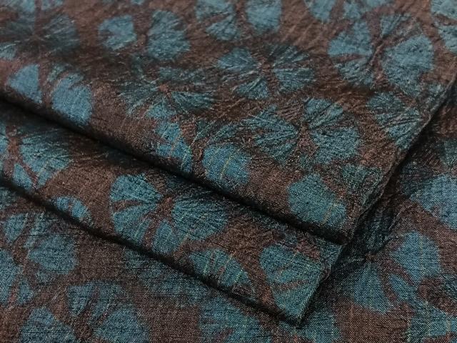 平和屋着物●上質な紬　絞り　正絹　逸品　AAAW9126zg