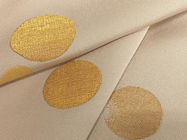 平和屋着物●訪問着　刺繍　丸文　金彩　正絹　逸品　AAAW9138zg